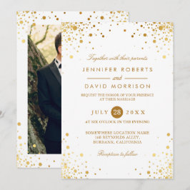 Invitación Boda de los puntos de oro modernos y modernos