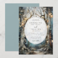 Boda de luces brillantes de senderos forestales en