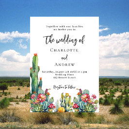 Invitación Boda de lujo Cactus