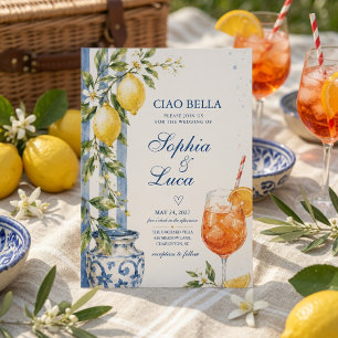 Invitación Boda de lujo Ciao Bella Limón Italiano