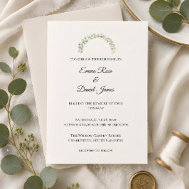 Invitación Boda de Lujo con Verdor de Eucalipto