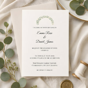 Invitación Boda de Lujo con Verdor de Eucalipto
