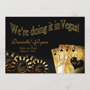 Invitación Boda de lujo de Danielle & Ryan en Las Vegas