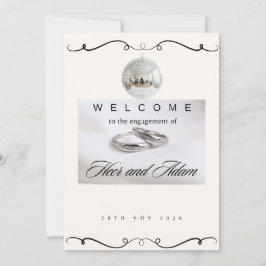 Invitación Boda de lujo de plata y diamante