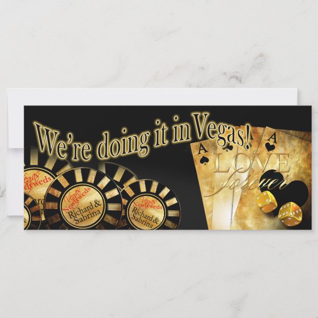 Invitación Boda de Lujo de Sabrina Las Vegas (Anverso)