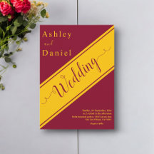 Boda De Lujo Elegante Y Moderno De Borgoña Y Oro