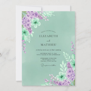 Invitación Boda de lujo en bosque verde esmeralda