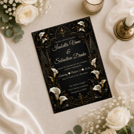 Invitación Boda de lujo gótico