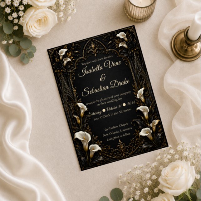 Invitación Boda de lujo gótico (Subido por el creador)