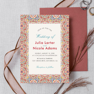 Invitación Boda de lujo metálico geométrico brillante