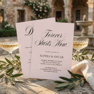Invitación Boda de lujo minimalista para siempre comienza aho