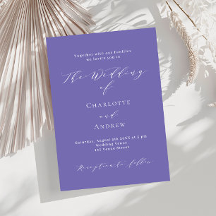 Invitación Boda de lujo violeta morado
