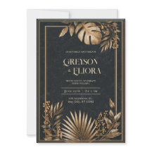 Boda de lujo VIP Black Marble & Gold