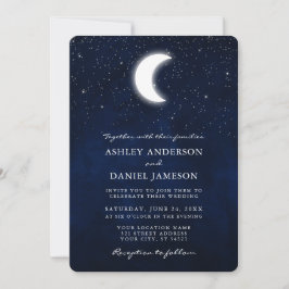 Invitación Boda de Luna Celeste y Estrellas