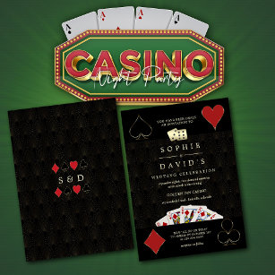 Invitación Boda de Luxury Casino Vegas Poker