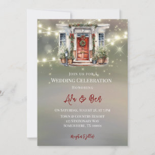 Invitación Boda de luz de la puerta de la decoración de los t