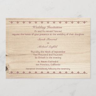 Invitación Boda de madera