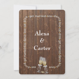 Invitación Boda de Madera de Granero