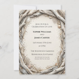 Invitación Boda de Madera Rústica