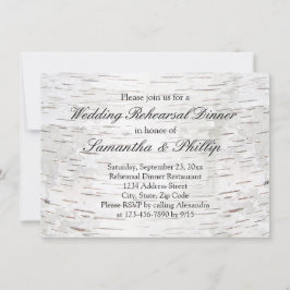 Invitación Boda de Madera Rústica de Birch Tree Bark