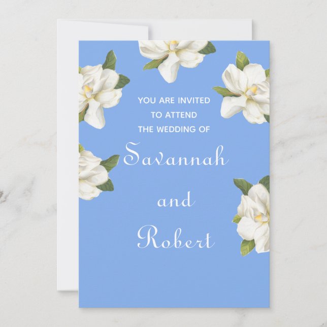 Invitación Boda de Magnolia Blossom (Anverso)