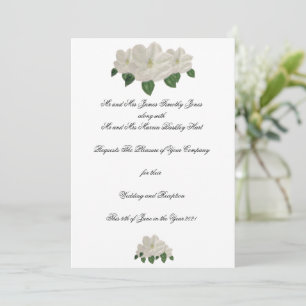Invitación Boda de Magnolias Pintadas a Mano