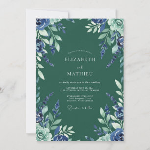 Invitación Boda de Maíz Azul Indigo Eucalipto del Bosque