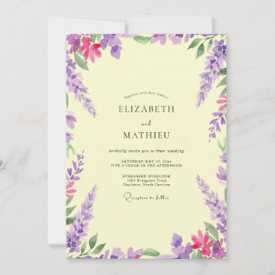Invitación Boda de Mantequilla de Wisteria Violeta