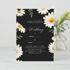 Invitación Boda de manzanilla negra
