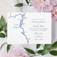 Boda de Mapa de la Marina Elegante de Ogunquit Mai