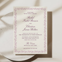 Boda de Marco Botánico de Color Malva Ciruela