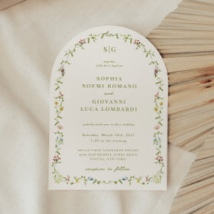 Invitación BODA de marco de arco de flores silvestres VERONA