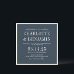 Invitación Boda de marco de borde Verde azulado formal elegan<br><div class="desc">Clásico Elegante Formal Verde azulado Borde Azul Invitación a la boda</div>