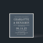 Invitación Boda de marco de borde Verde azulado formal elegan<br><div class="desc">Clásico Elegante Formal Verde azulado Borde Azul Invitación a la boda</div>