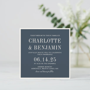 Invitación Boda de marco de borde Verde azulado formal elegan