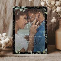 Boda De Marco De Fotografía De Verdor Negro Y Oro