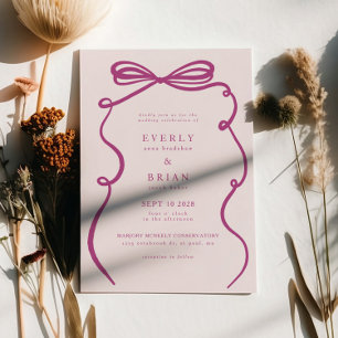 Invitación Boda de marco de plegado rosado