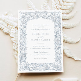 Invitación Boda de marco de veneración de vinas de leafy eleg