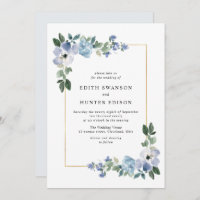 boda de marco floral azul y verde