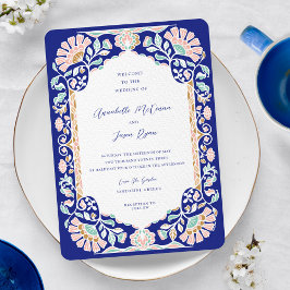 Invitación Boda de marco floral de arquitectura griega