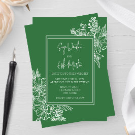 Invitación Boda de marco floral de flores silvestres
