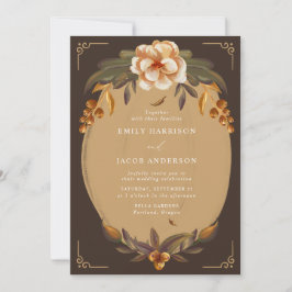 Invitación Boda de Marco Floral Vintage
