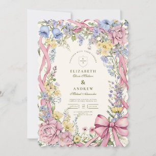 Invitación Boda de marco floral vintage