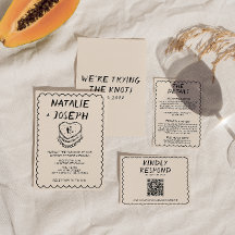 Boda De Marco Quirky De Torta Dibujada A Mano Retr