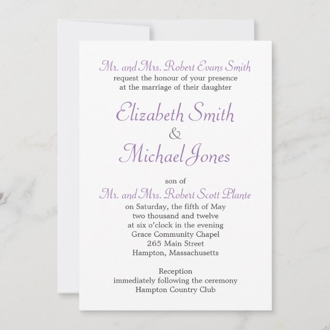 Invitación Boda de marco Rosa de época (Anverso)