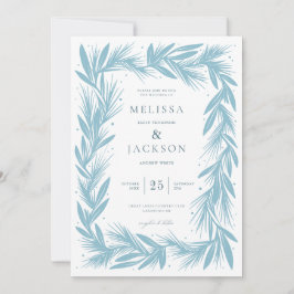 Invitación Boda de marco Wreath de invierno moderno