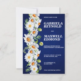 Invitación Boda de mareo blanco floral transparente personali
