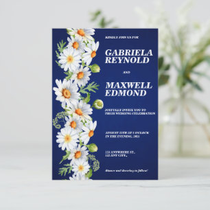 Invitación Boda de mareo blanco floral transparente personali