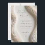 Invitación Boda de marfil flotante<br><div class="desc">Elegante invitación a bodas de marfil con un diseño contemporáneo con elegantes curvas. Perfectamente diseñado para invitar a sus invitados a una celebración especial,  esta invitación combina sofisticación moderna con encanto intemporal,  convirtiéndolo en una elección ideal para su día de boda.</div>