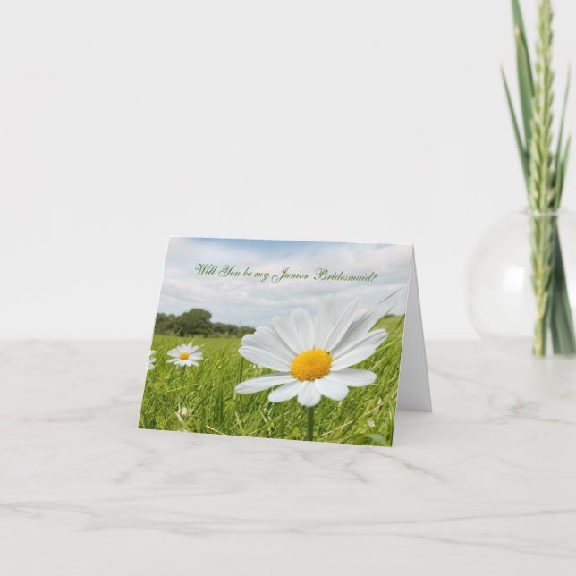 Invitación Boda de margarita blanca (Anverso)